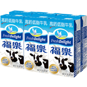 福樂 高鈣低脂牛乳 (200ml*6包/組)