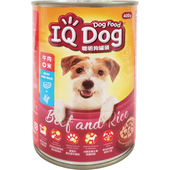 IQ Dog 聰明狗罐頭-牛肉+米口味 (400g/罐)