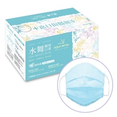 水舞 成人平面醫療口罩(未滅菌)-50片/盒 (藍色)