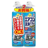Earth製藥 免水洗冷氣清潔劑 420ml*2瓶/組 (無香/藍)