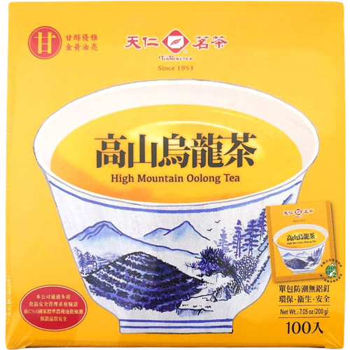 天仁 防潮包高山烏龍茶袋茶(2g*100包/盒)