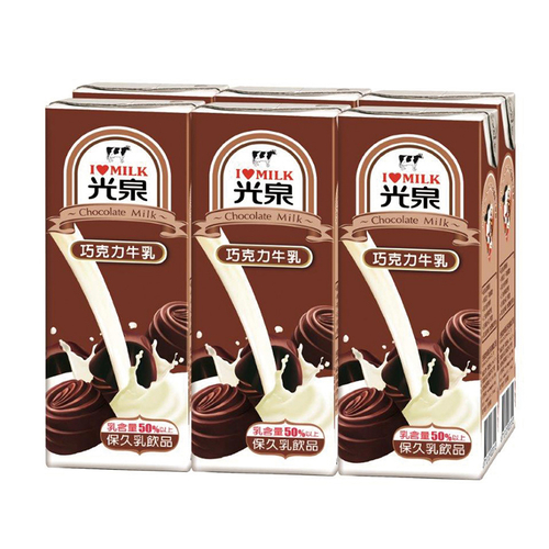 光泉 牛奶-巧克力(200ml*6包/組)