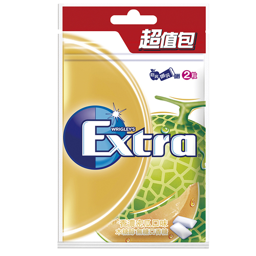 Extra 無糖口香糖超值包-香濃密瓜(62g/袋)