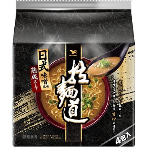 統一 拉麵道-日式味噌風味拉麵(101g*4入)