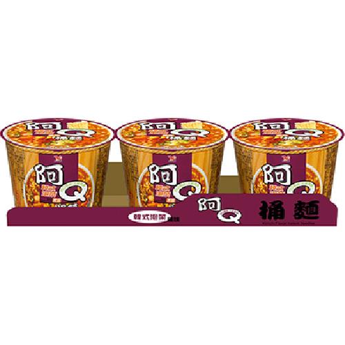 統一 阿Q桶麵 - 韓式泡菜風味(102gx3桶/組)