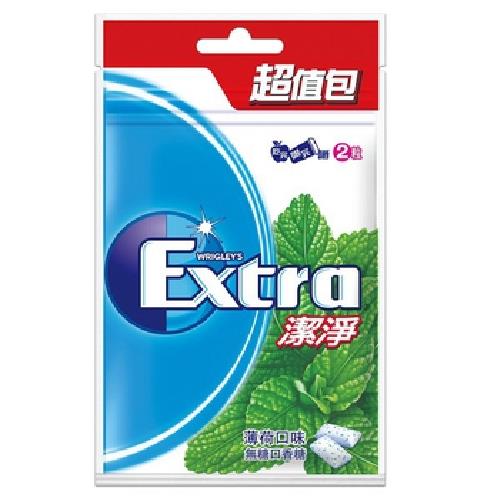 Extra 潔淨無糖口香糖-薄荷口味(62公克/袋)