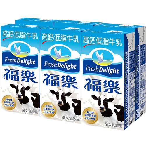 福樂 高鈣低脂牛乳(200ml*6包/組)