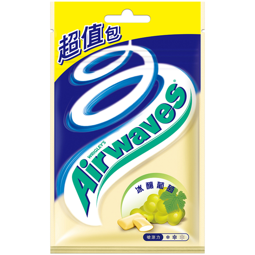 Airwaves 超涼無糖口香糖-冰釀葡萄(62g/袋)