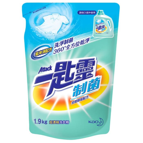 一匙靈 制菌超濃縮洗衣精補充包(1.9kg/包)