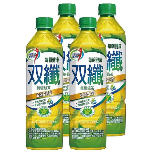 每朝健康 雙纖綠茶(650mlx4瓶/組)