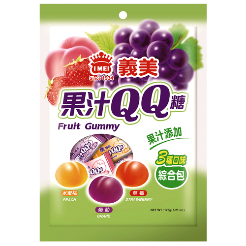 義美 果汁ＱＱ糖（綜合）(176g/包)