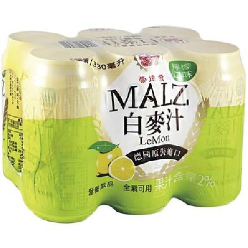 崇德發 檸檬白麥汁(330ml*6罐/組)