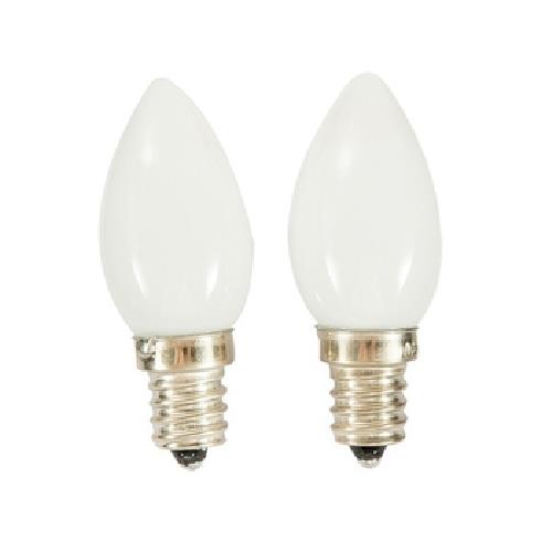 大拇指 LED燭台燈泡-黃光(0.6W/ E12 / 2入)