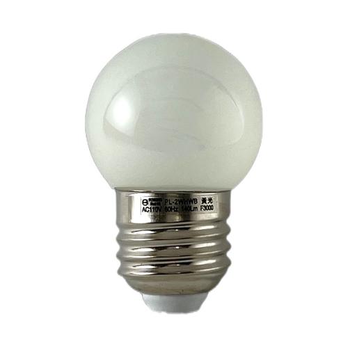 大拇指 LED圓形燈泡-黃光(1.5W/E27/1入)
