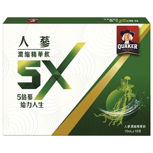 桂格 5X人蔘濃縮精華飲盒裝(15ml*18)