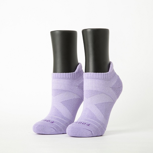 Footer X型減壓經典護足船短女襪(紫)