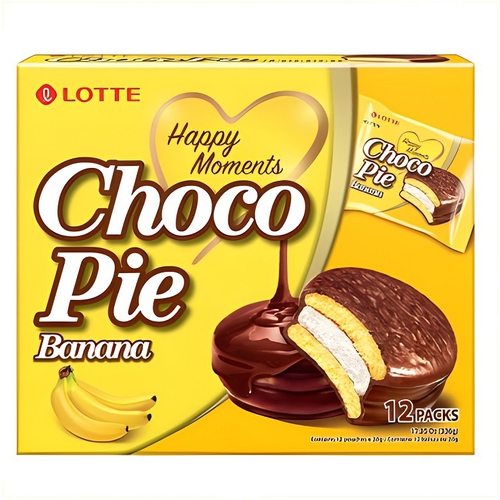 LOTTE 巧克力派-香蕉風味(336g)