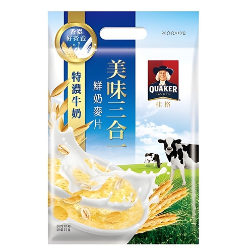 桂格 美味三合一麥片特濃牛奶(28G*10包/袋)