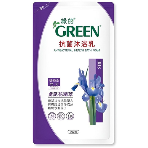 綠的 抗菌沐浴乳補充包-鳶尾花(700ml)