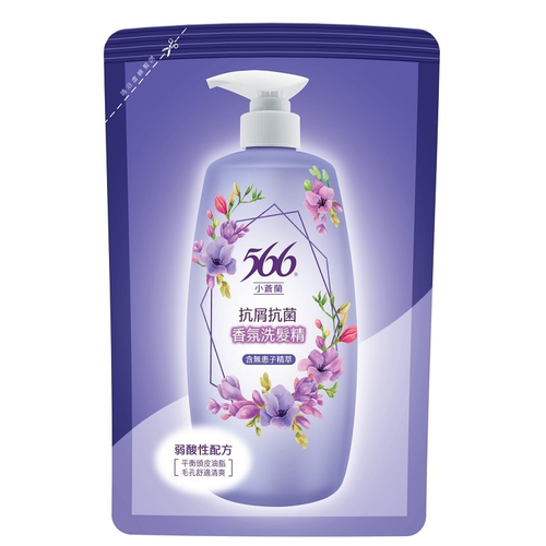 566 小蒼蘭抗屑抗菌香氛洗髮精-補充包(580g)