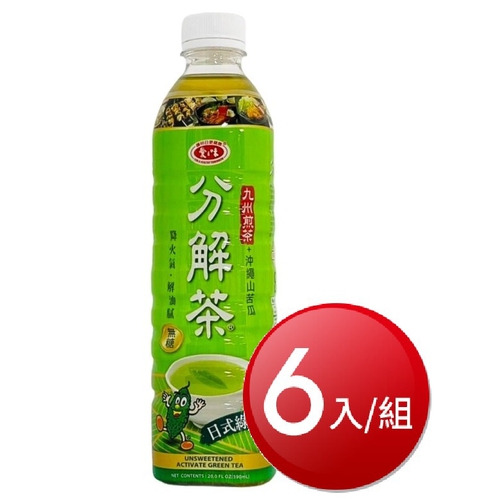 愛之味 分解茶日式綠茶風味 590ml(6瓶/組)