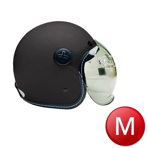 EVO 3/4罩泡泡鏡騎士帽(平黑 M)