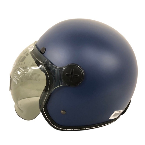 EVO 3/4罩泡泡鏡騎士帽(平藍 L)