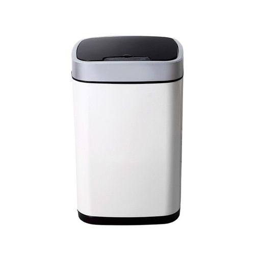 雙充不鏽鋼感應式垃圾桶9L(白)