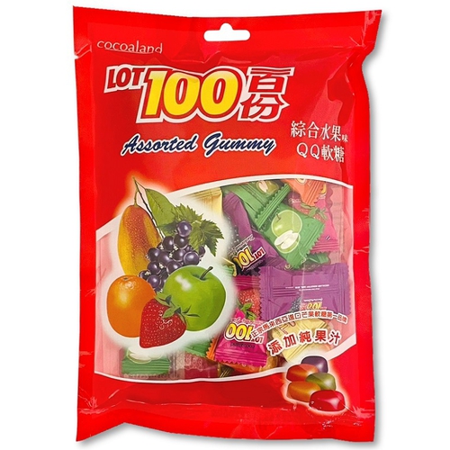 一百份 綜合水果味QQ軟糖(200g/包)