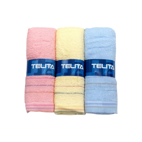 TELITA 毛巾3入/組-素色條紋
