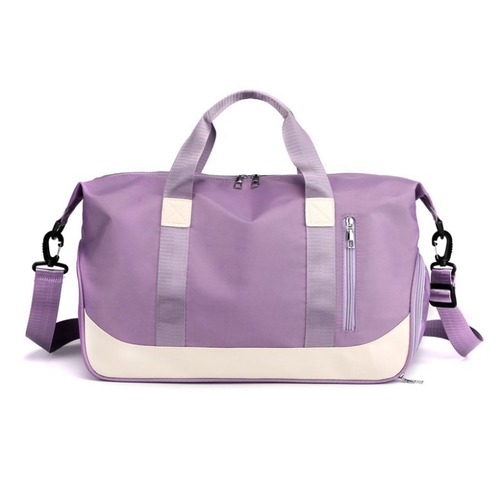 拼接多功能旅行側背包(紫色)