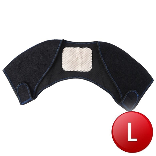 XA竹碳纖維磁石發熱護肩D58-黑(L)