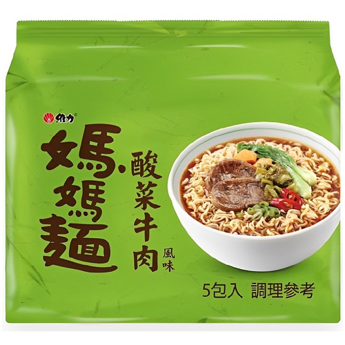 維力 媽媽麵酸菜牛肉風味(75g*5入/組)