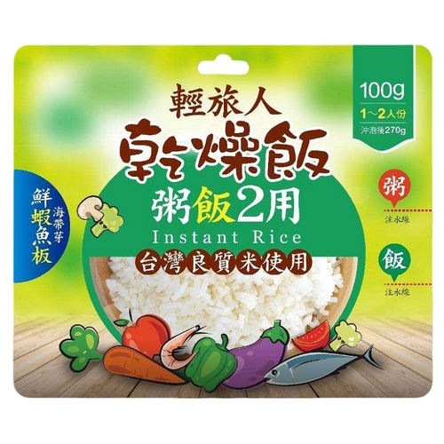 輕旅人 乾燥飯-海帶芽鮮蝦魚板(100g/袋)