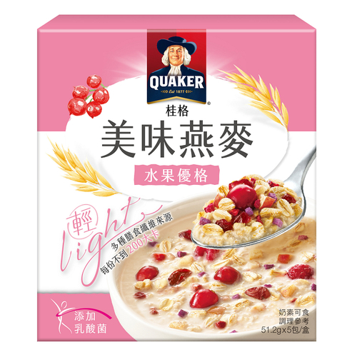 桂格 美味燕麥-水果優格(51.2g*5包/盒)