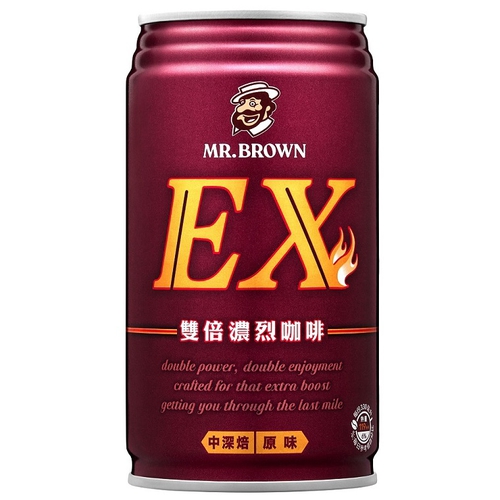 伯朗 EX雙倍濃烈咖啡(330ml*4)