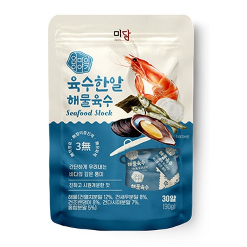 MIDAM 韓國片裝高湯塊 3g*30入/袋(90g)(海鮮風味)
