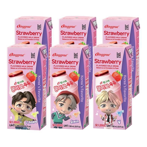 草莓牛奶(保久調味乳)(200ml*6瓶/組)