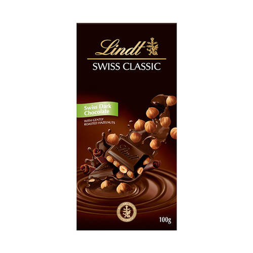 瑞士蓮 經典榛果黑巧克力(100g/片)