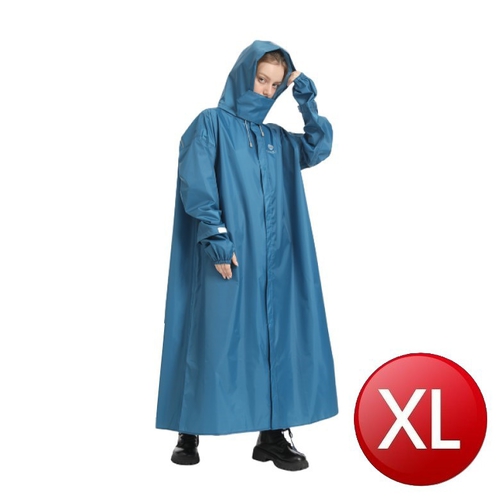 三度空間背包型連身式雨衣-XL(藍)