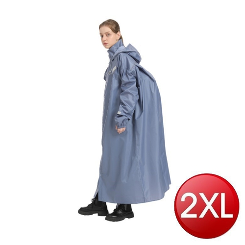 三度空間背包型連身式雨衣-2XL(灰)