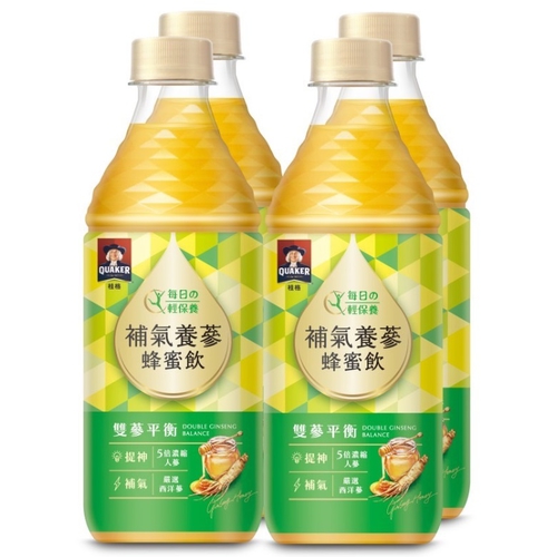 桂格 補氣養蔘蜂蜜飲(450ml x 4瓶)